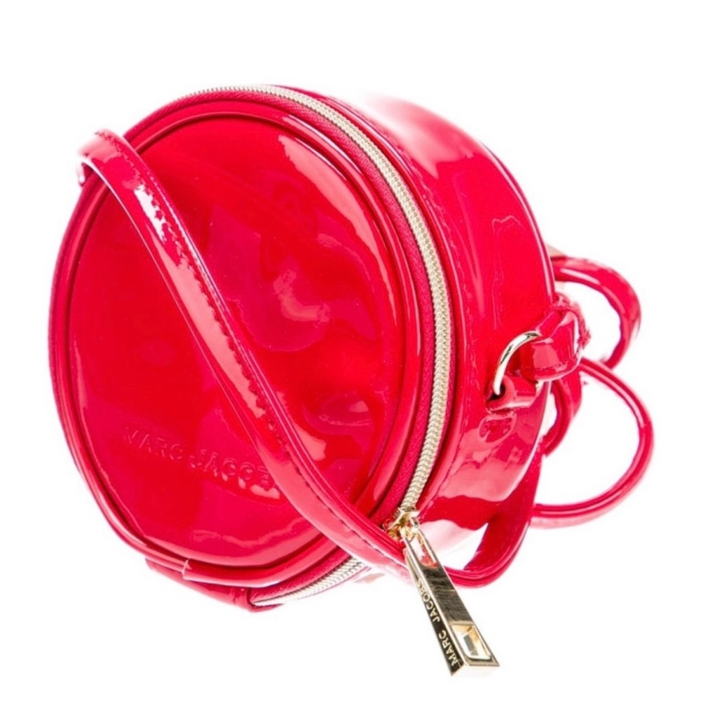 Marc Jacobs Mini Patent Leather Red Circular Crossbody NWT - Picture 3 of 7